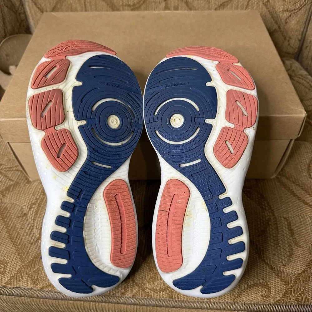 Brooks Glycerin GTS 21 Blue White 1204091B496 Running Shoes Women's Size 7